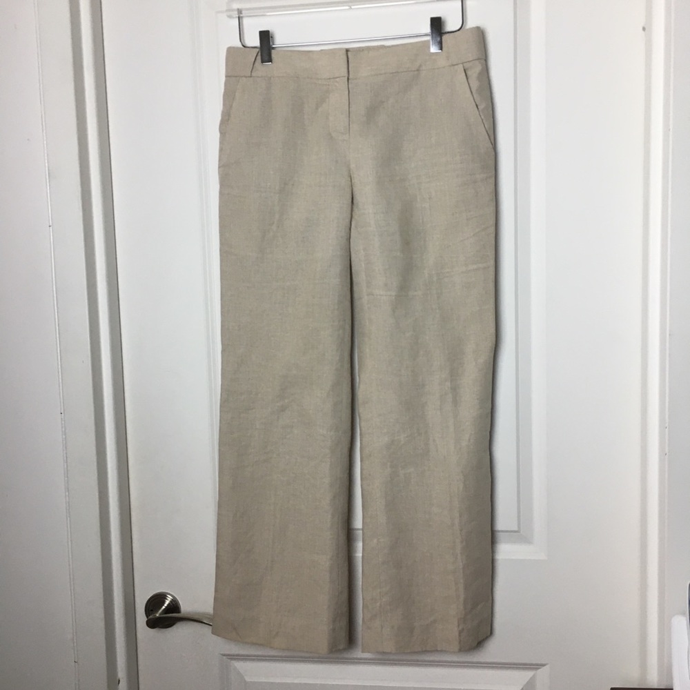J Crew | City Fit 100% Linen wide leg Pants